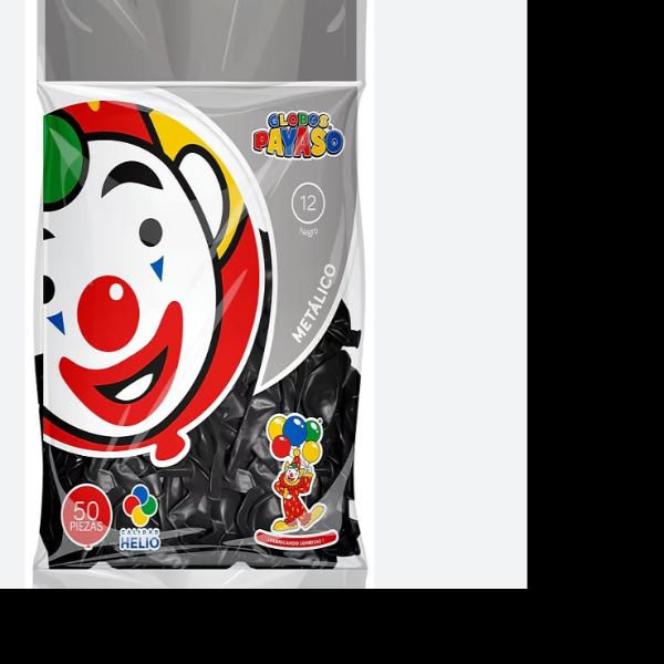 GLOBOS METALLIC 12 BOL.C50 NEGRO C.80